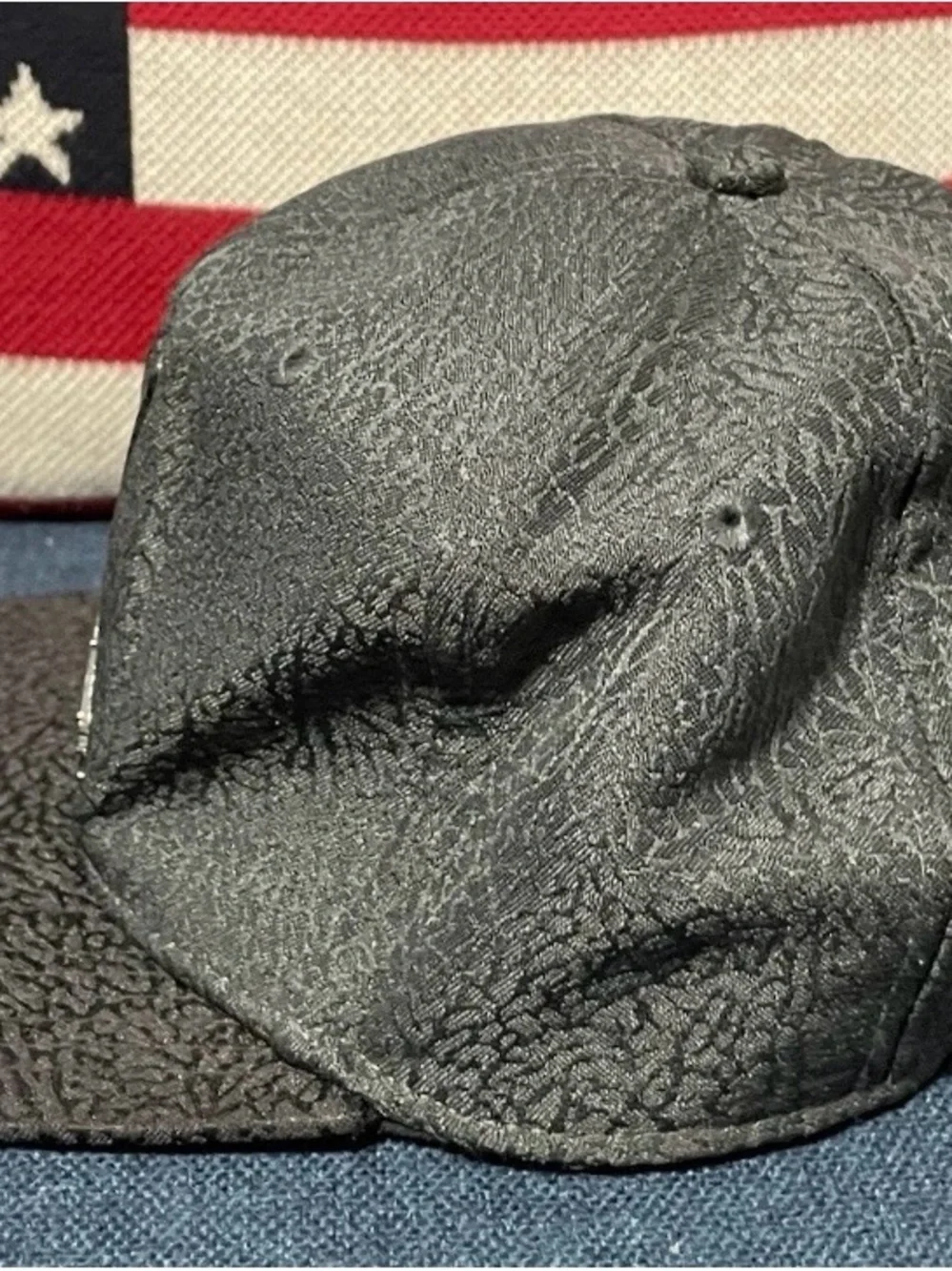 Jump Black Textured Youth Snapback Hat